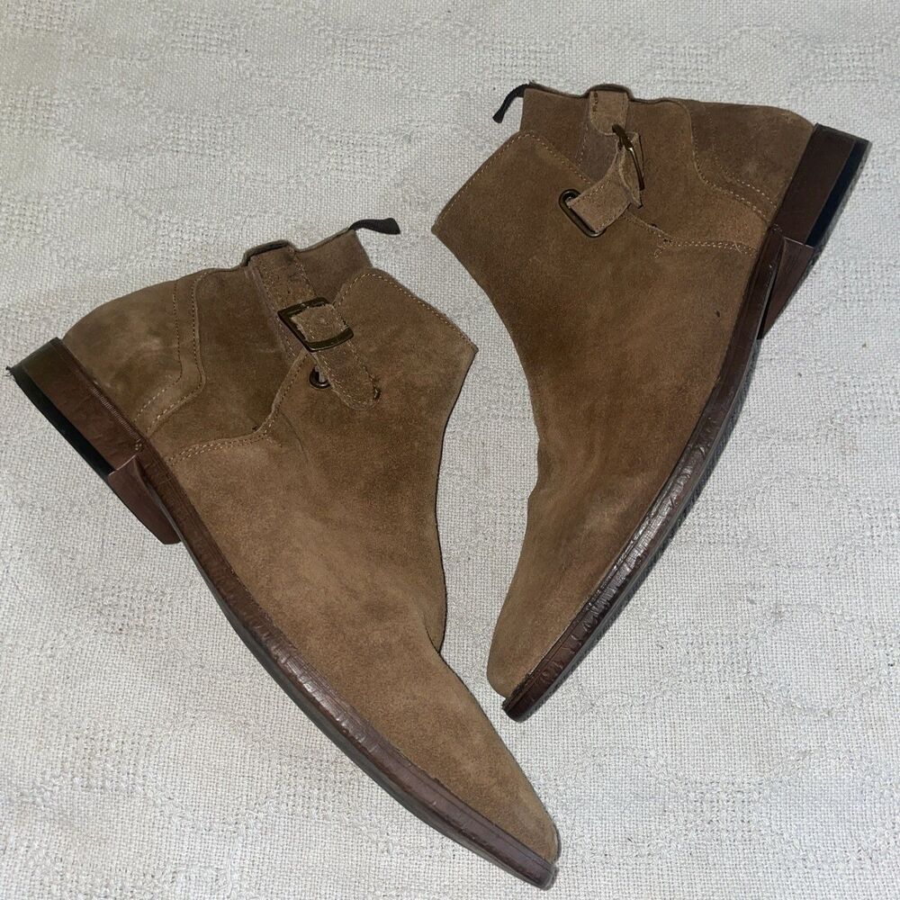 ASOS Men’s Ankletop Boots Size 12 M Brown Leather Going Out Party Fun
